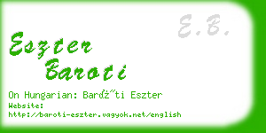 eszter baroti business card